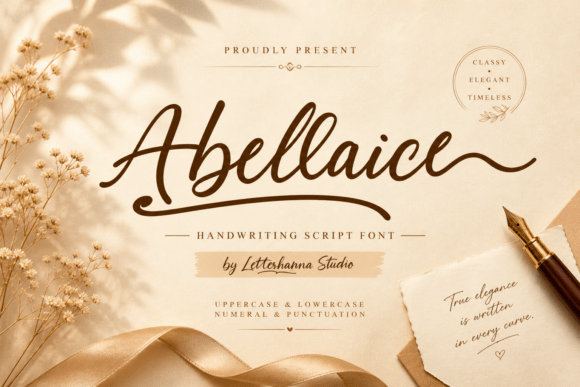 Abellaice: A Script Font for Editorial Grace