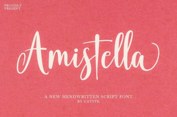Amistella Handwritten Font for Crafters & Small Shops