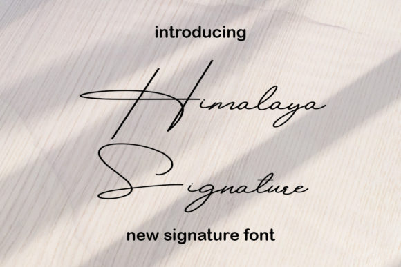 Himalaya Signature: A Script Font for Impactful Branding