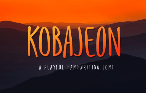 Kobajeon: A Playful Handwritten Font with Japanese Flair