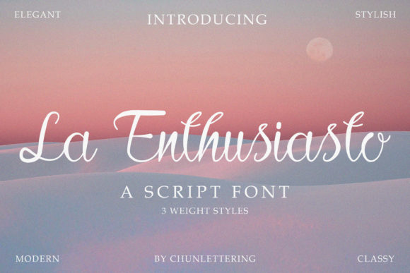 La Enthusiasto: A Script Font for Crafters and Product Creators