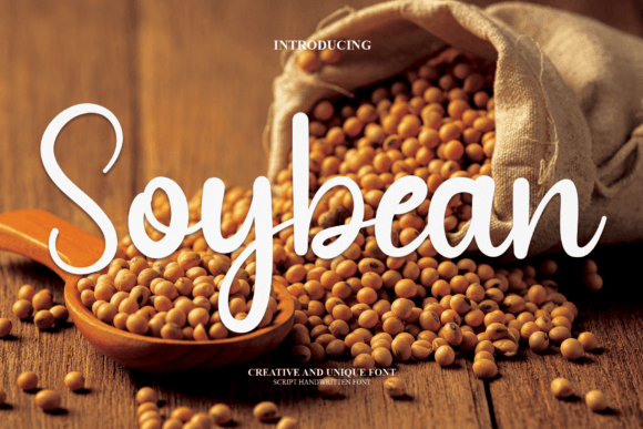 Soybean: A Modern Script Font That Feels Like Hand-Drawn Magic