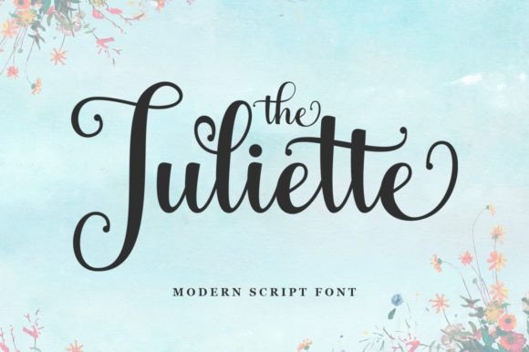 The Juliette: A Modern Script Typeface for Handmade Brands
